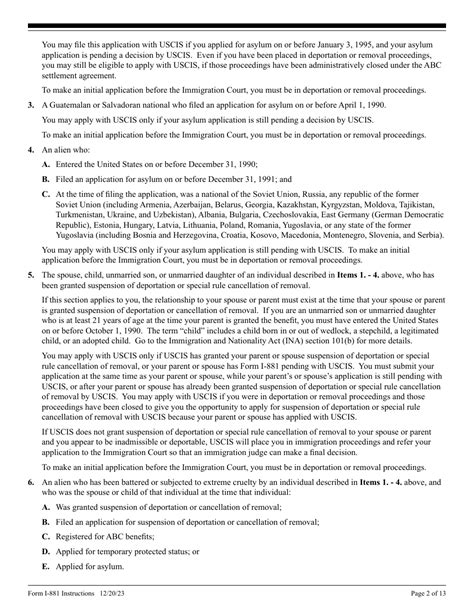 special rule cancellation of removal.